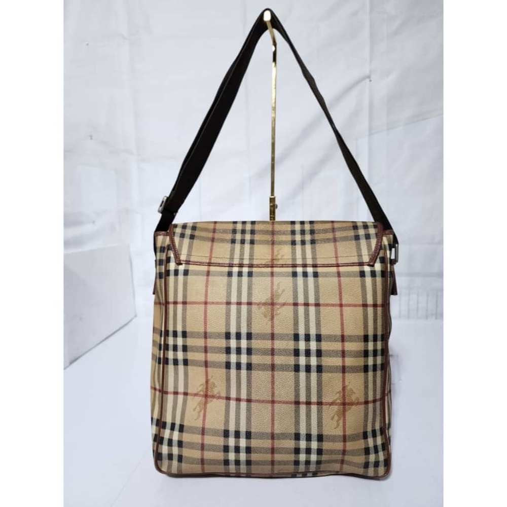 Burberry Beige Black Red Check Crossbody Bag - Picture 4 of 16